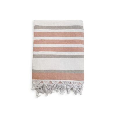 Latigo Blush sponge-lined cotton towel 140x180 cm