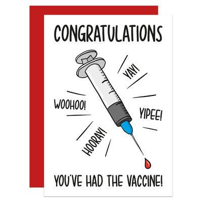 Vaccine Congratulations A6 Card