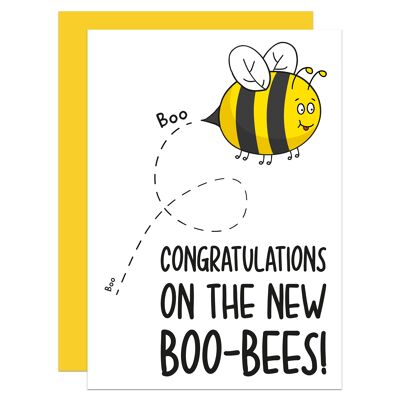 Congratulations New Boobs Bee Pun A6 Card