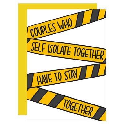 Couples Who Self Isolate Anniversary A6 Card