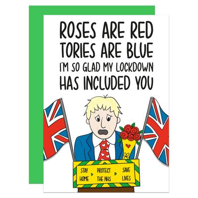 Lockdown Poem Valentines Day A6 Card