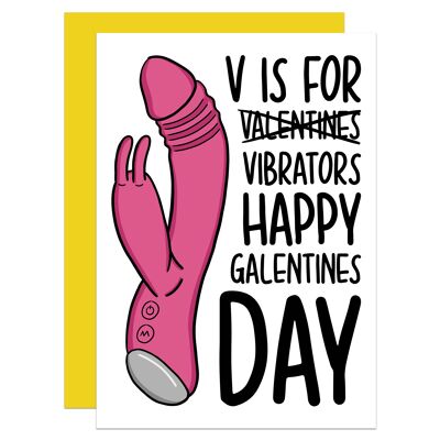 Vibrators Galentines Day A6 Card