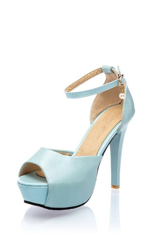 Retro Strappy Pumps - hellblau (SKU: 51006-185)