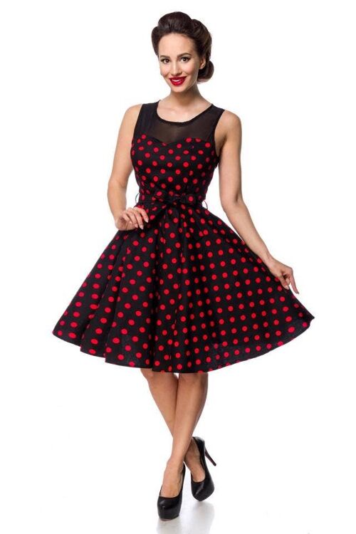 Kleid mit Dots - schwarz/rot (SKU: 50301-021)