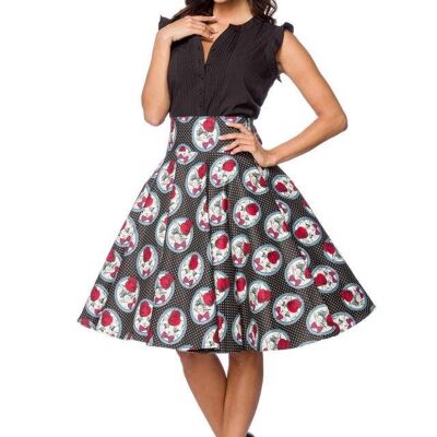 Vintage Skirt - Black/Red (SKU: 50205-021)