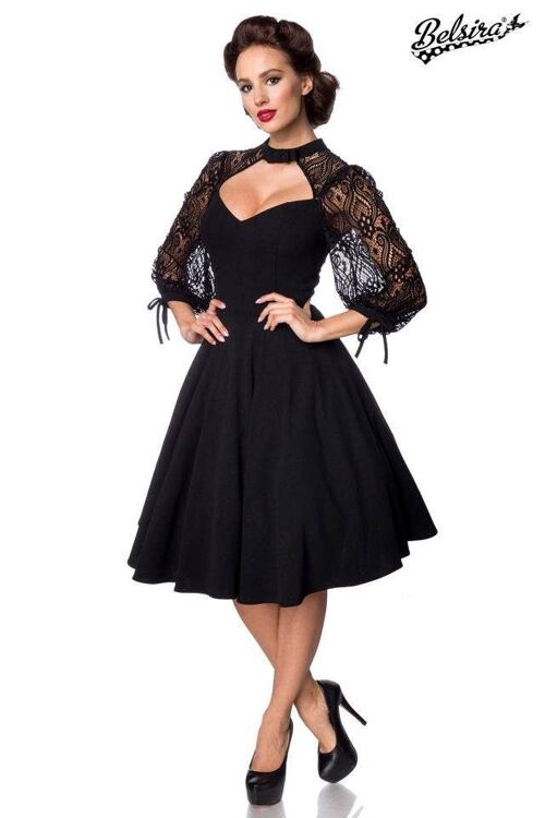 Longsleeve Spitzenkleid - schwarz (SKU: 50197-002)