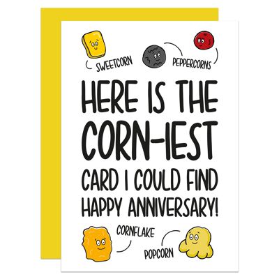 Corniest Food Pun Anniversary A6 Card