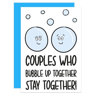 Couples Who Bubble Up Together Lockdown Anniversary A6 Card