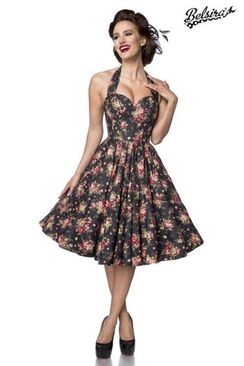 Robe Corset Vintage - Noir/Rose/Vert (SKU: 50187-128) 1