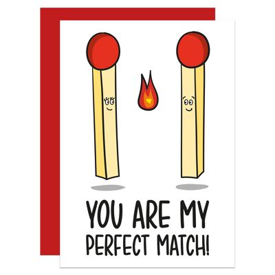 Perfect Match Pun A6 Card