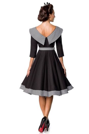 Robe Trapèze Vintage Premium - Noir/Blanc (SKU: 50172-010) 3