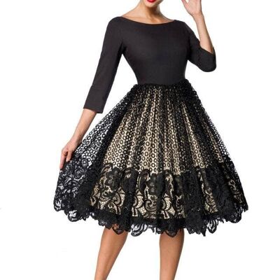 Premium Lace Swing Dress - Black (SKU: 50147-002)
