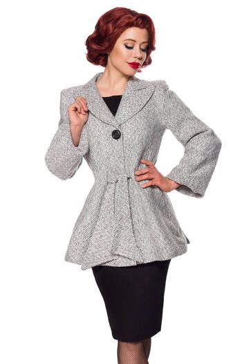 Belsira Premium Belted Blazer Jacket - Noir/Blanc (SKU: 50141-010) 4