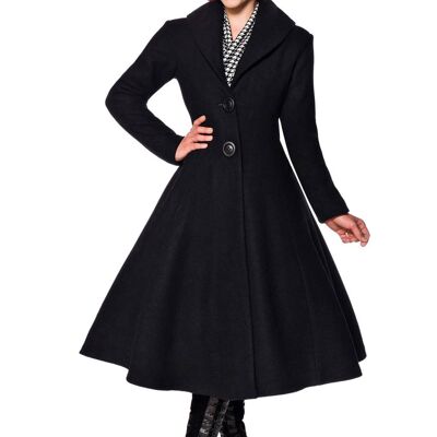 Manteau en laine Belsira Premium - Noir (SKU: 50132-002)