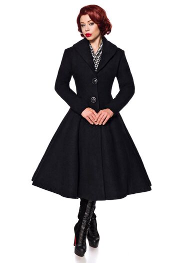 Manteau en laine Belsira Premium - Noir (SKU: 50132-002) 3