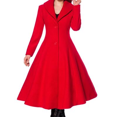 Cappotto in lana Premium Belsira - Rosso (SKU: 50131-013)