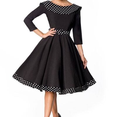 Belsira Premium Swing-Kleid - schwarz/weiß (SKU: 50123-010)