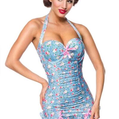 Vintage Swimsuit - Blue/Pink/White (SKU: 50119-248)