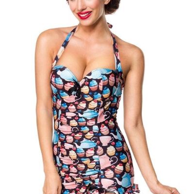 Vintage Swimsuit - Black/Pink (SKU: 50119-004)