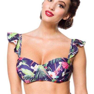 Haut de Bikini Vintage - Bleu Foncé (SKU: 50114-186)