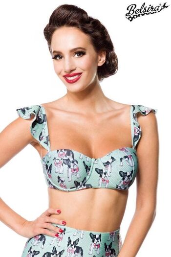 Haut de Bikini Vintage - Bleu/Blanc/Noir (SKU: 50114-050) 1