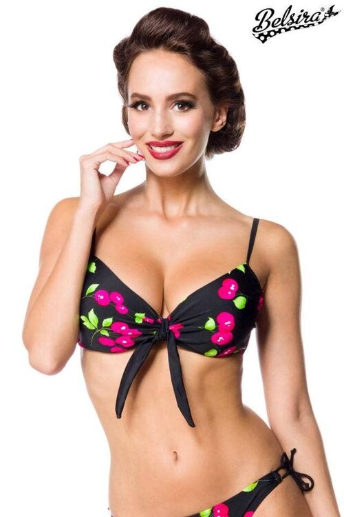 Vintage Badetop - schwarz/pink (SKU: 50111-004)