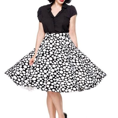 falda circular - negro/blanco/puntos (SKU: 50093-241)