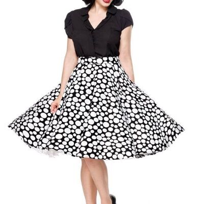 circle skirt - black/white/dots (SKU: 50093-241)