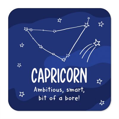 Capricorn Rude Star Sign Zodiac Coaster