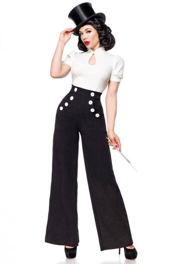 Pantalon Marlene - noir/blanc (SKU: 50073-010) 2