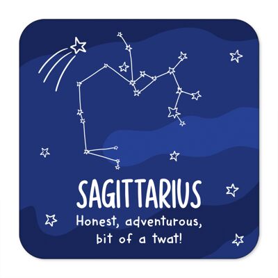 Sagittarius Rude Star Sign Zodiac Coaster