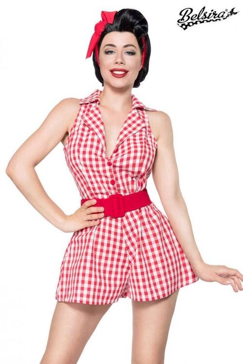 Retro-Jumpsuit - rot/weiß (SKU: 50072-009)