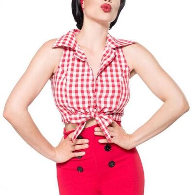 Check Blouse - Red/White (SKU: 50071-009)