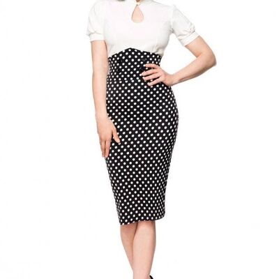 Pencil Skirt - Black/White (SKU: 50070-010)