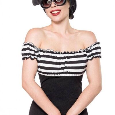 Jersey Top - black/white/stripe (SKU: 50069-242)