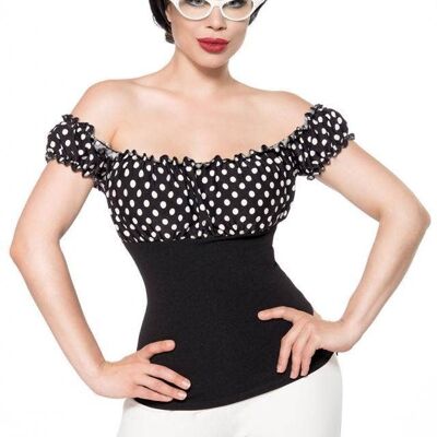 Jersey Top - black/white/dots (SKU: 50069-241)