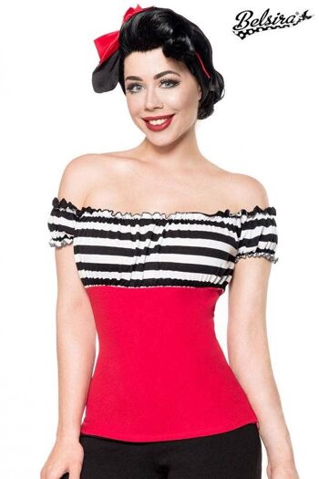 Haut Jersey - Rouge/Noir/Blanc (SKU: 50069-041) 1