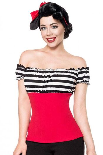 Haut Jersey - Rouge/Noir/Blanc (SKU: 50069-041) 2