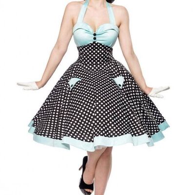 Robe Trapèze Vintage - Noir/Blanc/Bleu (SKU: 50066-142)