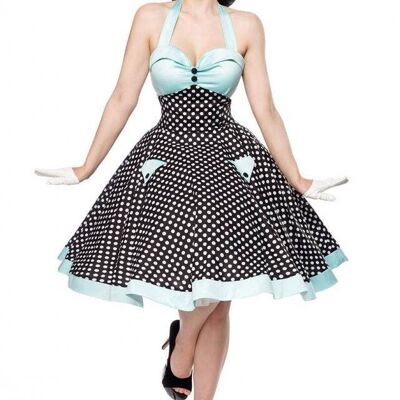 Vintage Swing Dress - Black/White/Blue (SKU: 50066-142)