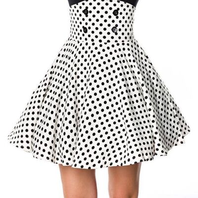 short swing skirt - white/black (SKU: 50061-005)