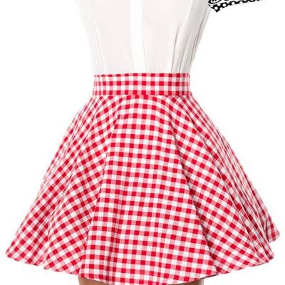 short swing skirt - red/white (SKU: 50060-009)