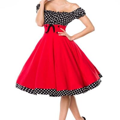 Strapless Swing Dress - Red/Black/White (SKU: 50058-041)