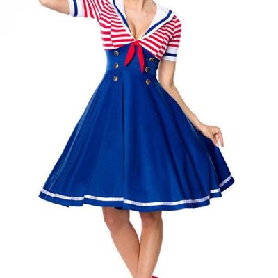 Navy Swing Dress - Blue/Red/White (SKU: 50057-163)