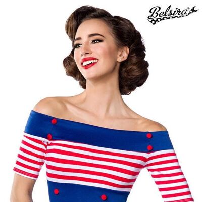 Jersey Top - Blue/White/Red (SKU: 50054-263)