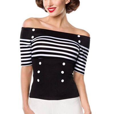 Jersey Top - black/white/stripe (SKU: 50054-242)
