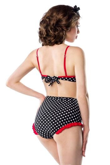 Bikini Taille Haute - Noir/Blanc/Rouge (SKU: 50044-119) 2