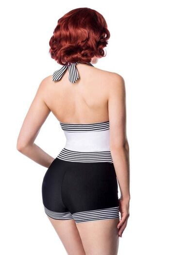 Maillot de bain Retro - Noir/Blanc (SKU: 50041-010) 2