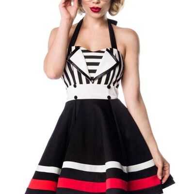 Robe Halter - Noir/Blanc (SKU: 50025-010)