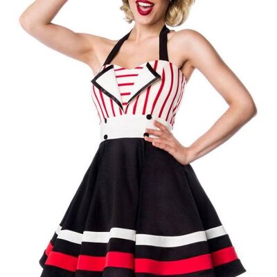 Halter Dress - Black/Red/White (SKU: 50024-059)